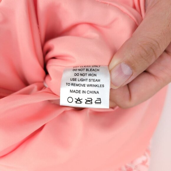 Azazie Kate Maxi Dress Agave Peach Pink Lace Chiffon Bridesmaid Prom Dance A6 - Picture 11 of 14